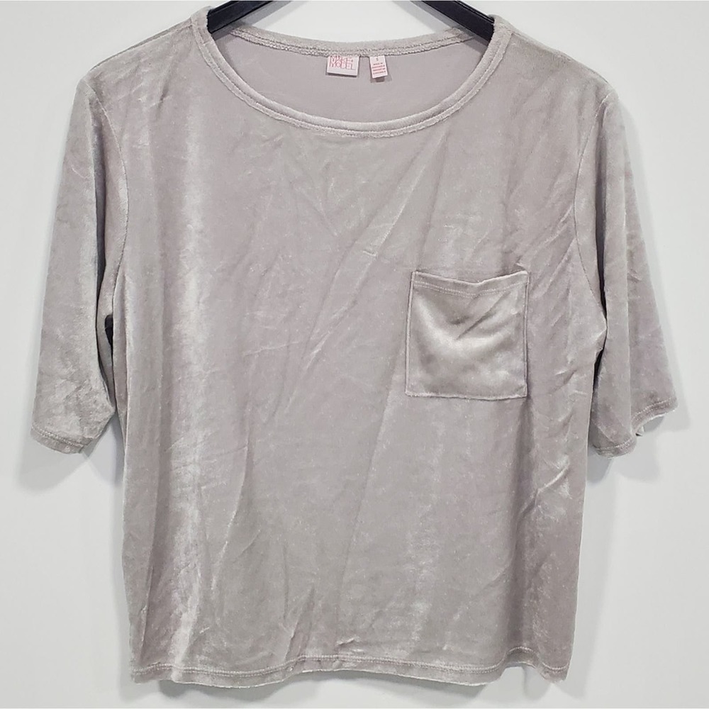Make + Model Velvet Short Sleeve Top